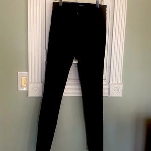 J Brand Black Velvet Super Skinny Jeans Pants Size 26 In Excellent Condition